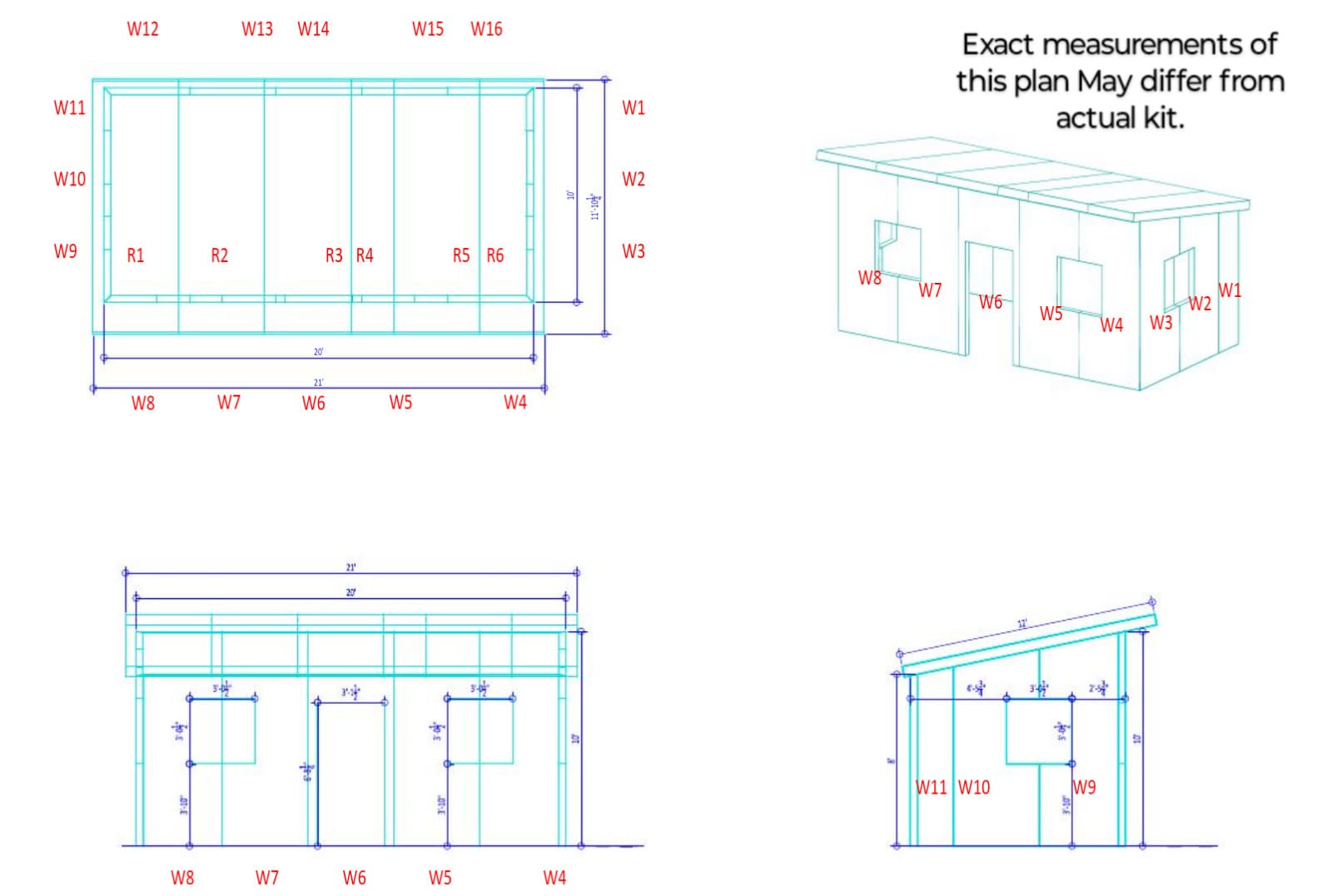 20'X12' KIT TINY HOUSE SHELL / TINY HOME / OFFICE / ROOM / HOUSE KIT thumbnail 2